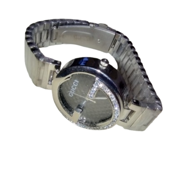 Women's Gucci Watch, Black Bezel, Stones Around Face, Stainless Steel, #1699 #10 - Picture 6 of 16